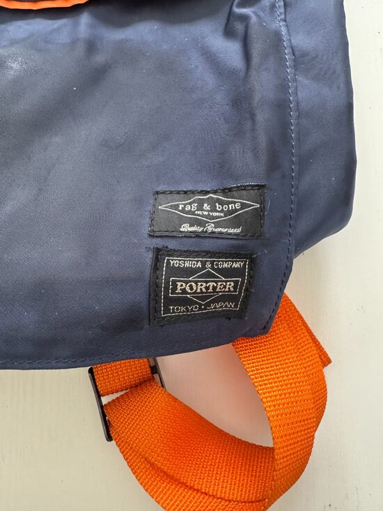 RAG & BONE Porter-Yoshida RARE 2016 Navy Nylon & Leather Backpack Made in Japan - Picture 3 of 14